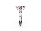 White gold Fancy Pink Marquise  Brilliant Cut Diamond Five-Stone Prong Set Engagement Ring with Channel Band_5