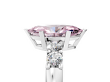White gold Fancy Pink Marquise  Brilliant Cut Diamond Five-Stone Prong Set Engagement Ring with Channel Band_8
