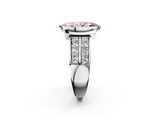White gold Fancy Pink Marquise  Brilliant Diamond Channel Set Wide Band Ring with Bezel Setting_22