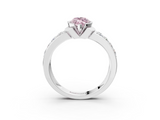 White gold Fancy Pink Marquise  Brilliant Diamond Channel Set Wide Band Ring with Bezel Setting_23