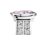 White gold Fancy Pink Marquise  Brilliant Diamond Channel Set Wide Band Ring with Bezel Setting_24