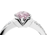 White gold Fancy Pink Marquise  Brilliant Diamond Channel Set Wide Band Ring with Bezel Setting_24