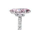 White gold Fancy Pink Marquise  Brilliant Pavé Band Solitaire with Four-Prong Setting_46
