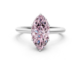 White gold Fancy Pink Marquise  Brilliant Solitaire Engagement Ring with Six-Prong Setting and Classic Band_20