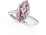 White gold Fancy Pink Marquise  Brilliant Solitaire Engagement Ring with Six-Prong Setting and Classic Band_21