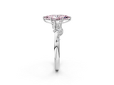White gold Fancy Pink Marquise  Brilliant Solitaire with Leaf Motif Band and Four-Prong Setting_64