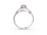 White gold Fancy Pink Marquise  Brilliant Solitaire with Pave Band and Four-Prong Setting_23