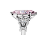 White gold Fancy Pink Marquise  Brilliant Solitaire with Pave Band and Four-Prong Setting_25