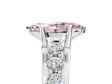White gold Fancy Pink Marquise  Brilliant Solitaire with Side Stones on a Pave Band and Four-Prong Setting_41