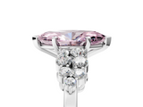 White gold Fancy Pink Marquise  Cluster Diamond Engagement Ring with Pavé Band and Four-Prong Setting_54