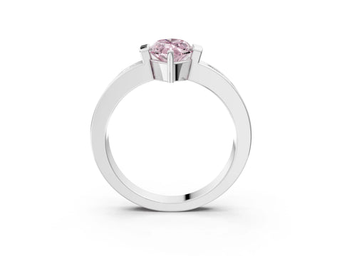 White gold Fancy Pink Marquise Cut Brilliant Channel-Set Diamond Ring with Bezel Prong Setting_15