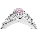 White gold Fancy Pink Marquise Cut Brilliant Diamond Pavé Band with Six-Prong Setting_16