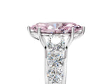 White gold Fancy Pink Marquise Cut Brilliant Diamond Pavé Band with Six-Prong Setting_17