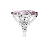 White gold Fancy Pink Marquise Cut Brilliant Diamond Solitaire Ring with Pear Side Stones and Four-Prong Setting_11