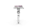 White gold Fancy Pink Marquise Cut Brilliant Milgrain Pave Heart Band Solitaire Ring_14