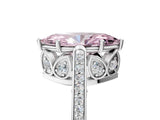 White gold Fancy Pink Marquise  Cut Cathedral Pave Diamond Engagement Ring with Six-Prong Setting_37