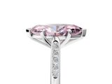 White gold Fancy Pink Marquise  Cut Channel Set Solitaire Engagement Ring with Four-Prong Setting_225