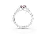 White gold Fancy Pink Marquise  Cut Channel Set Solitaire Engagement Ring with Four-Prong Setting_233