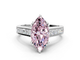 White gold Fancy Pink Marquise  Cut Channel Set Solitaire Engagement Ring with Prong Setting_20