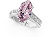 White gold Fancy Pink Marquise  Cut Channel Set Solitaire Engagement Ring with Prong Setting_21