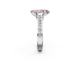 White gold Fancy Pink Marquise  Cut Channel Set Solitaire Engagement Ring with Prong Setting_22