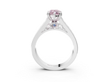 White gold Fancy Pink Marquise  Cut Channel Set Solitaire Engagement Ring with Prong Setting_23