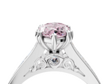 White gold Fancy Pink Marquise  Cut Channel Set Solitaire Engagement Ring with Prong Setting_24