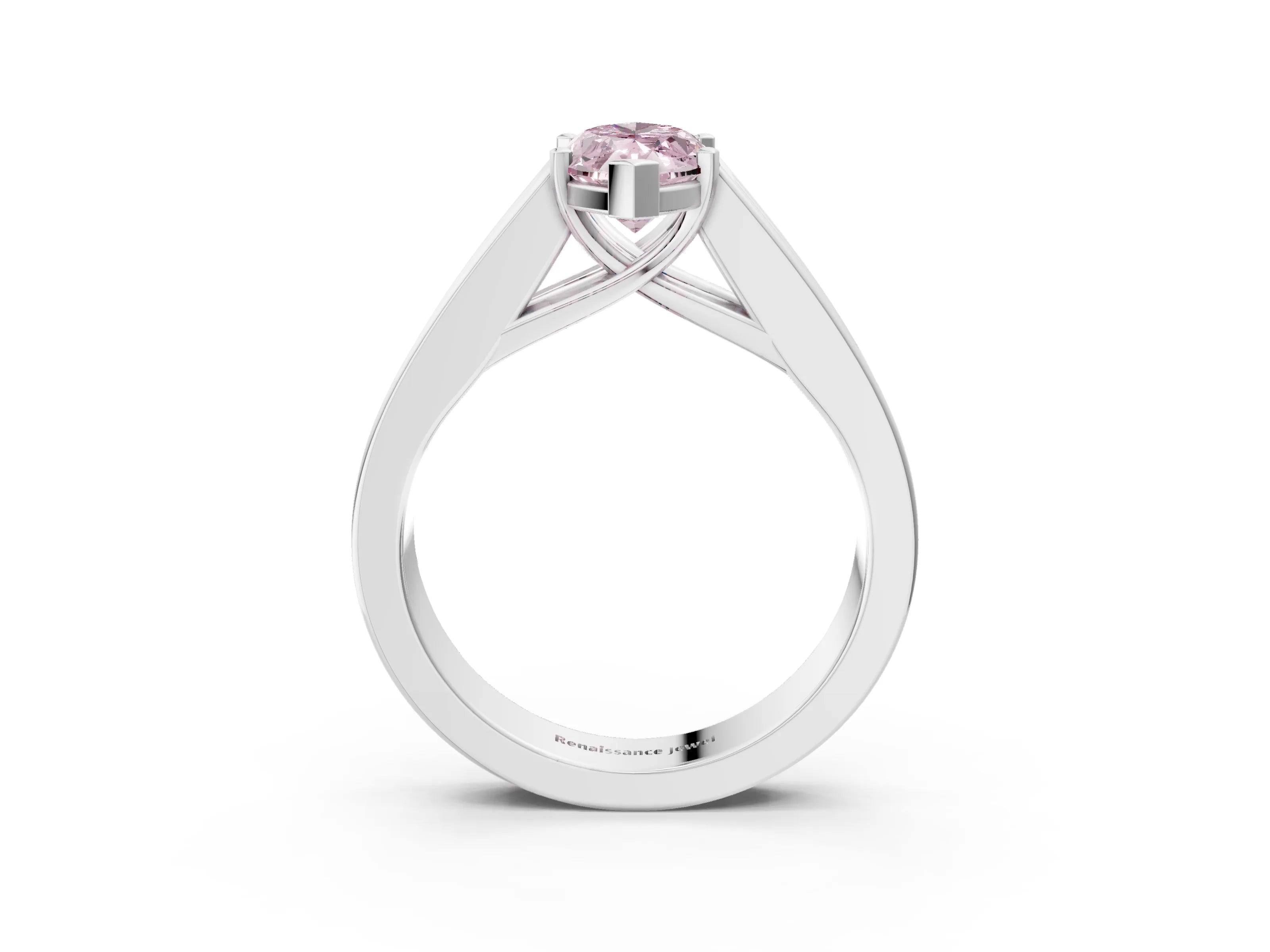 White gold Fancy Pink Marquise Cut Cut Channel Set Solitaire Ring with Four-Prong Setting_15