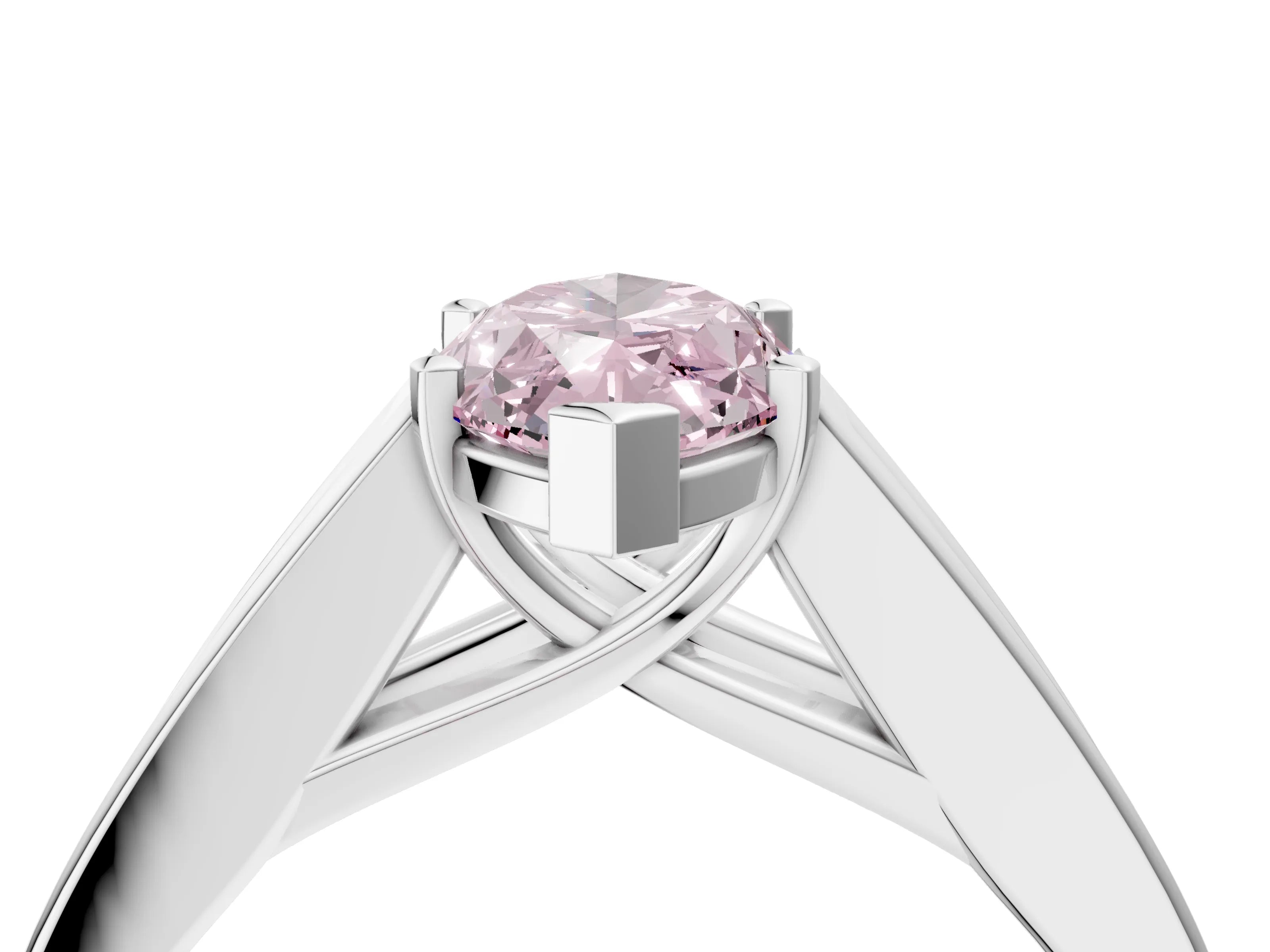 White gold Fancy Pink Marquise Cut Cut Channel Set Solitaire Ring with Four-Prong Setting_16
