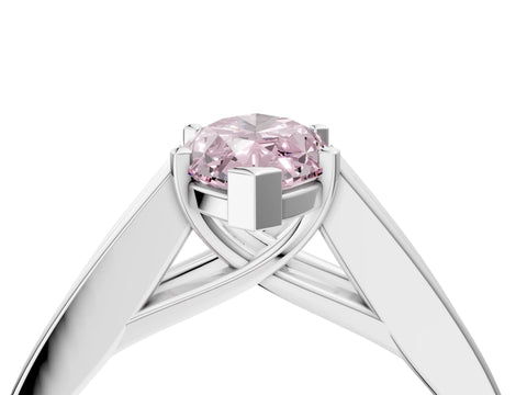 White gold Fancy Pink Marquise Cut Cut Channel Set Solitaire Ring with Four-Prong Setting_16