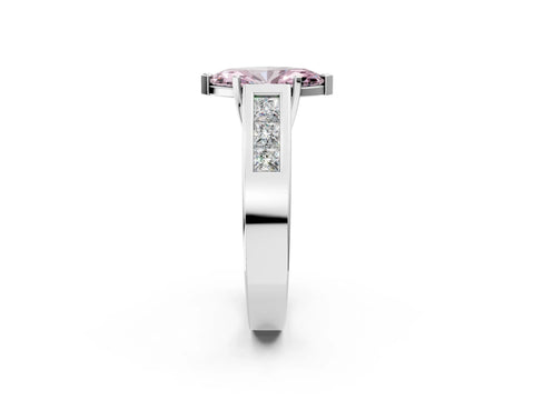 White gold Fancy Pink Marquise Cut Cut Channel Set Solitaire Ring with Four-Prong Setting_2