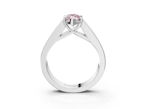 White gold Fancy Pink Marquise Cut Cut Channel Set Solitaire Ring with Four-Prong Setting_3