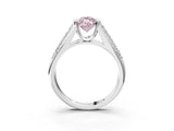 White gold Fancy Pink Marquise Cut Cut Diamond Channel Set Pave Band with Tension Prong Setting_3