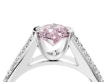 White gold Fancy Pink Marquise Cut Cut Diamond Channel Set Pave Band with Tension Prong Setting_4