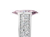 White gold Fancy Pink Marquise Cut Cut Diamond Channel Set Pave Band with Tension Prong Setting_5
