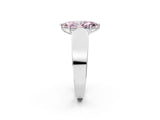 White gold Fancy Pink Marquise Cut Cut Diamond Channel Set Solitaire Ring with Four-Prong Setting_110