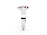White gold Fancy Pink Marquise Cut Cut Diamond Channel Set Solitaire Ring with Four-Prong Setting_122