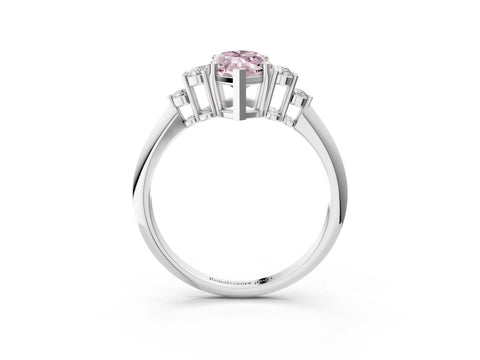 White gold Fancy Pink Marquise Cut Cut Diamond Cluster Ring with Solitaire Band and Four-Prong Setting_39