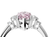 White gold Fancy Pink Marquise Cut Cut Diamond Cluster Ring with Solitaire Band and Four-Prong Setting_40