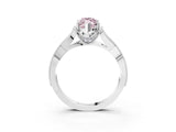 White gold Fancy Pink Marquise Cut Cut Diamond Twisted Band with Milgrain Pave Setting and Four-Prong Setting_28