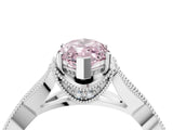 White gold Fancy Pink Marquise Cut Cut Diamond Twisted Band with Milgrain Pave Setting and Four-Prong Setting_29
