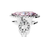 White gold Fancy Pink Marquise Cut Cut Halo Diamond Infinity Band with Four-Prong Setting_5