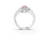 White gold Fancy Pink Marquise Cut Cut Halo Diamond Pavé Engagement Ring with Milgrain Detailing_15