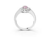 White gold Fancy Pink Marquise Cut Cut Halo Diamond Pavé Engagement Ring with Milgrain Detailing_51