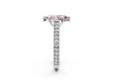 White gold Fancy Pink Marquise Cut Cut Pave Band Milgrain Solitaire Ring_2