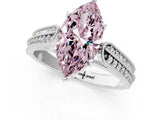 White gold Fancy Pink Marquise Cut Cut Pave Split Shank Engagement Ring with Four-Prong Setting_13
