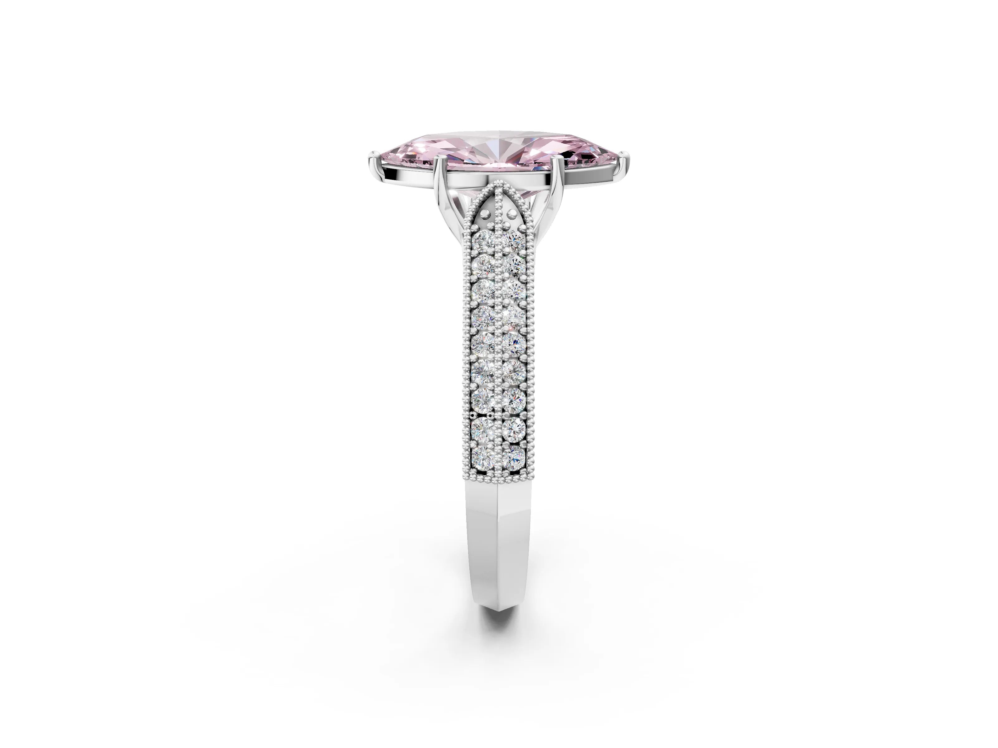 White gold Fancy Pink Marquise Cut Cut Pave Split Shank Engagement Ring with Four-Prong Setting_14