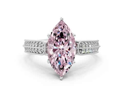 White gold Fancy Pink Marquise Cut Cut Pave Split Shank Engagement Ring with Four-Prong Setting_48