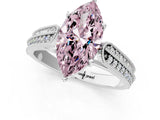 White gold Fancy Pink Marquise Cut Cut Pave Split Shank Engagement Ring with Four-Prong Setting_49