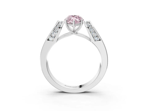 White gold Fancy Pink Marquise Cut Diamond Channel Set Solitaire Ring with Four-Prong Setting_52